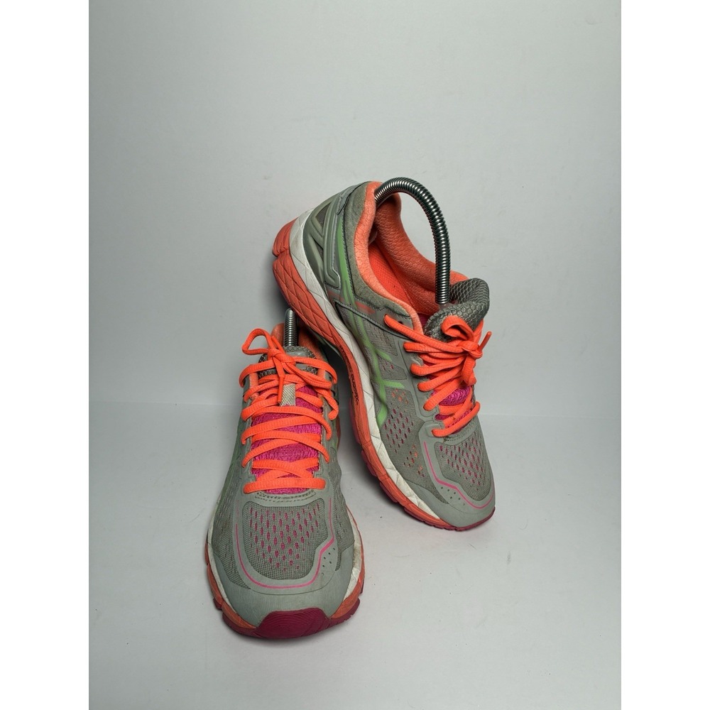 ASICS GEL-Kayano 25 Women's Running Shoes T597N‎ Gray Pink Lime Green Size 8